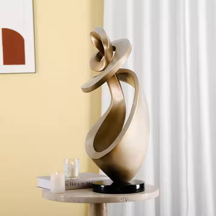 RESIN METALLIC LOOK SCULPTURE