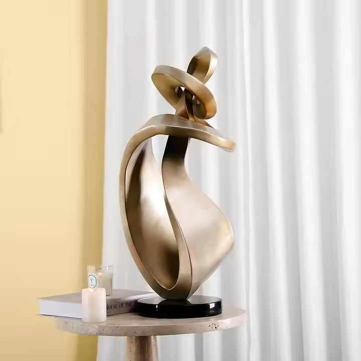 RESIN METALLIC LOOK SCULPTURE